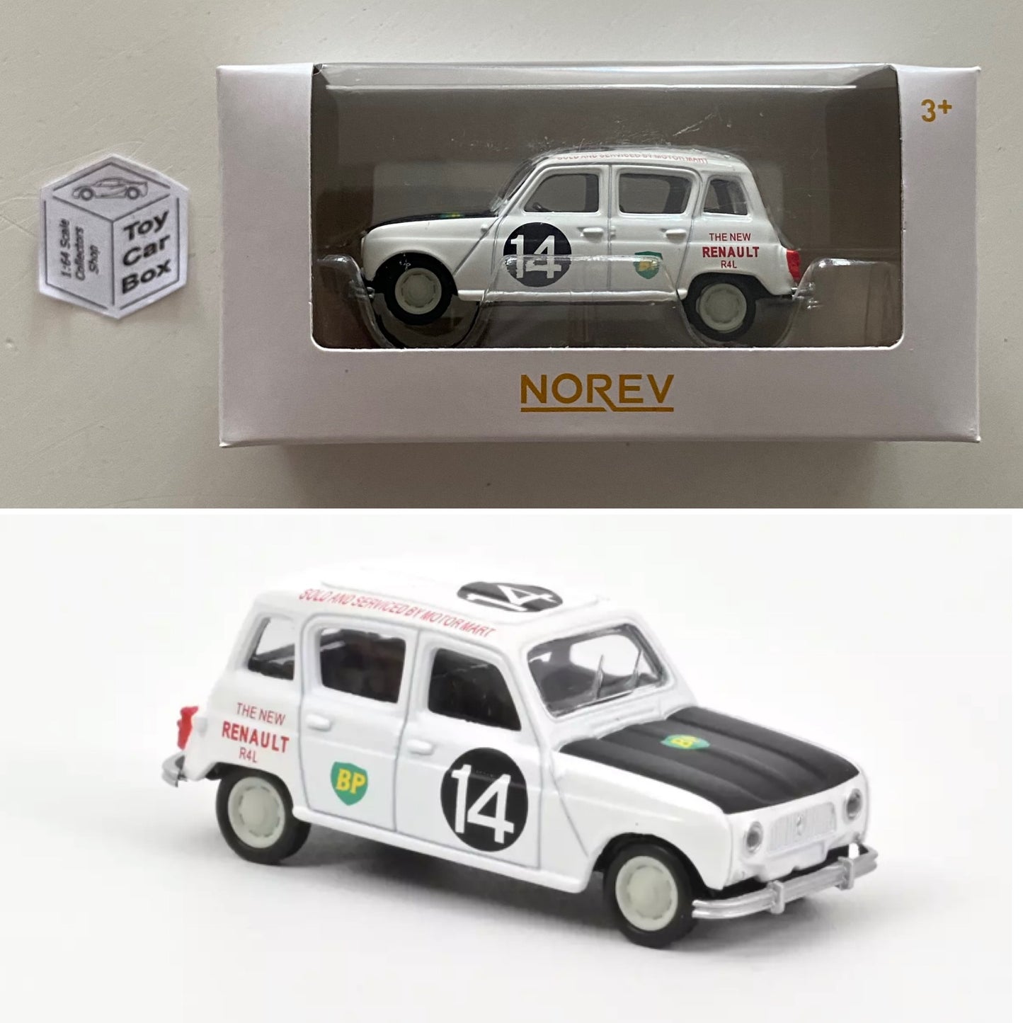 NOREV 1:64 Scale* - 1962 Renault 4L (East African Safari No.14 - Boxed) G27g