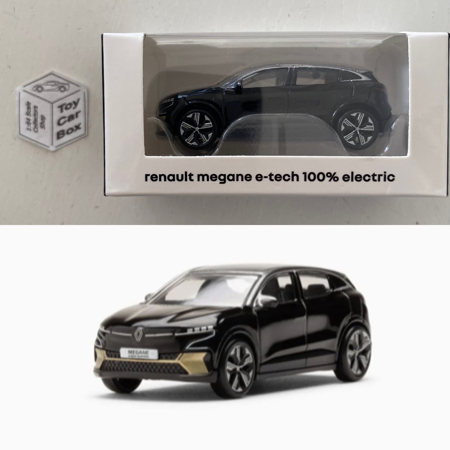 NOREV 1:64 Scale - 2022 Renault Megane E-Tech (Black - Boxed) H40g
