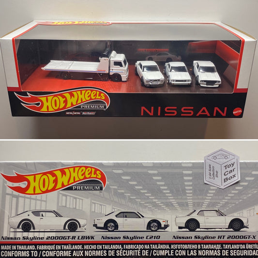 2023 HOT WHEELS Premium Nissan Set (Skyline GT-R LBWK, C210 & HT 2000GT-X) W58