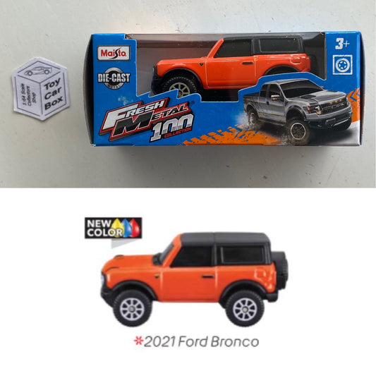 MAISTO Fresh Metal - 2021 Ford Bronco (Orange - 1/64 Scale) B98