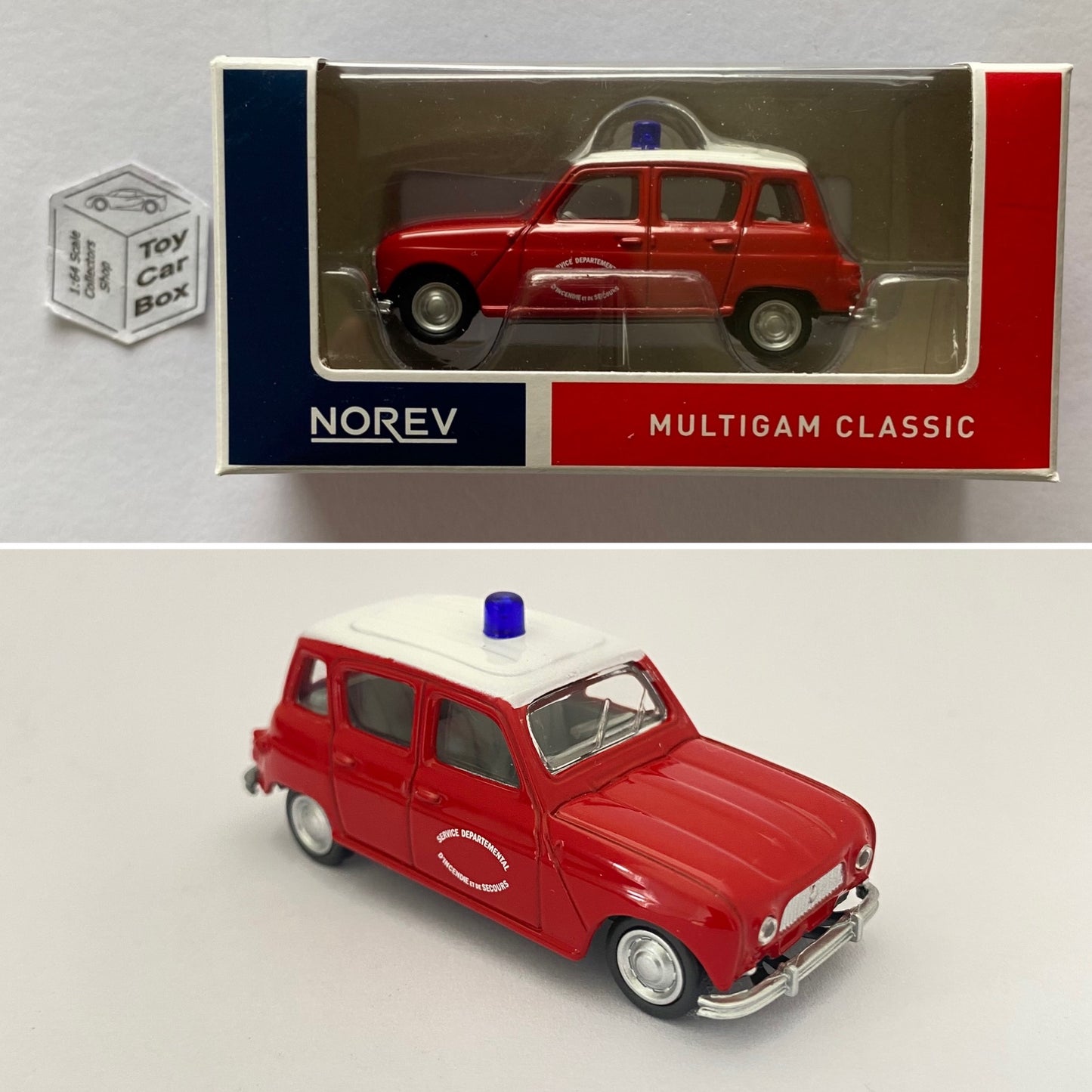 NOREV - 1964 Renault 4L (D’Incendie et de Secours - 1:64 Scale - Boxed) E16g