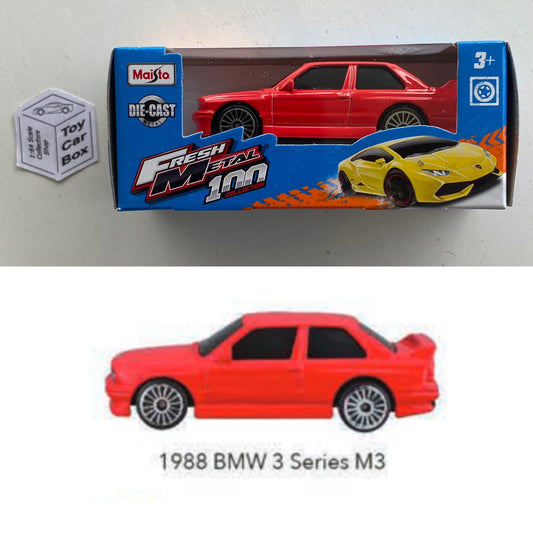 MAISTO Fresh Metal - 1988 BMW M3 E30 (Red - 1/64 Scale) B98