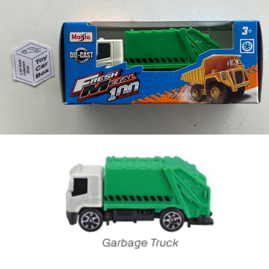 MAISTO Fresh Metal - Garbage Truck (Green - 1/64 Scale) B98