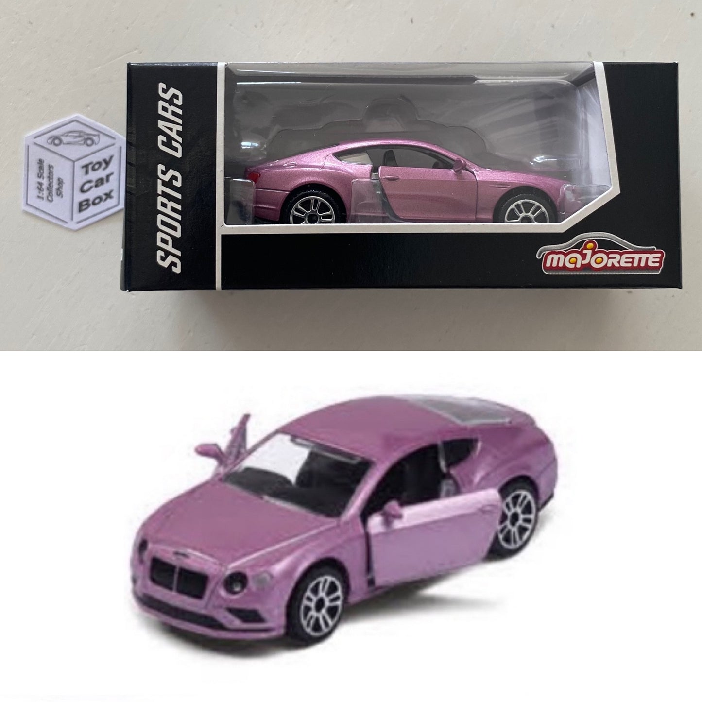 MAJORETTE - Bentley Continental GT (Pink - Sports Cars Box) 1/64 Scale* - D72