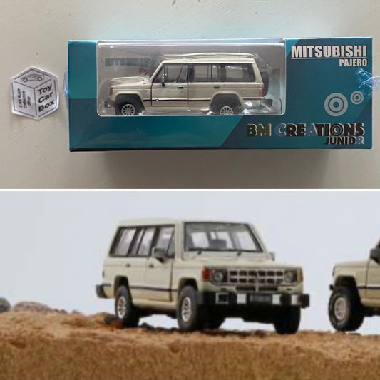 BM CREATIONS - Mitsubishi Pajero Mk1 (1:64 Scale - Ivory - RHD) L19g