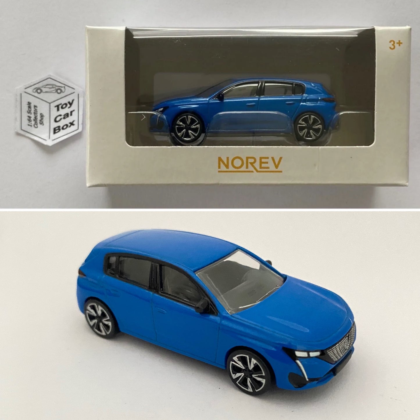 NOREV - 2021 Peugeot 308 Hatch (Blue - 1:64 Scale MiniJet - Boxed) E74g