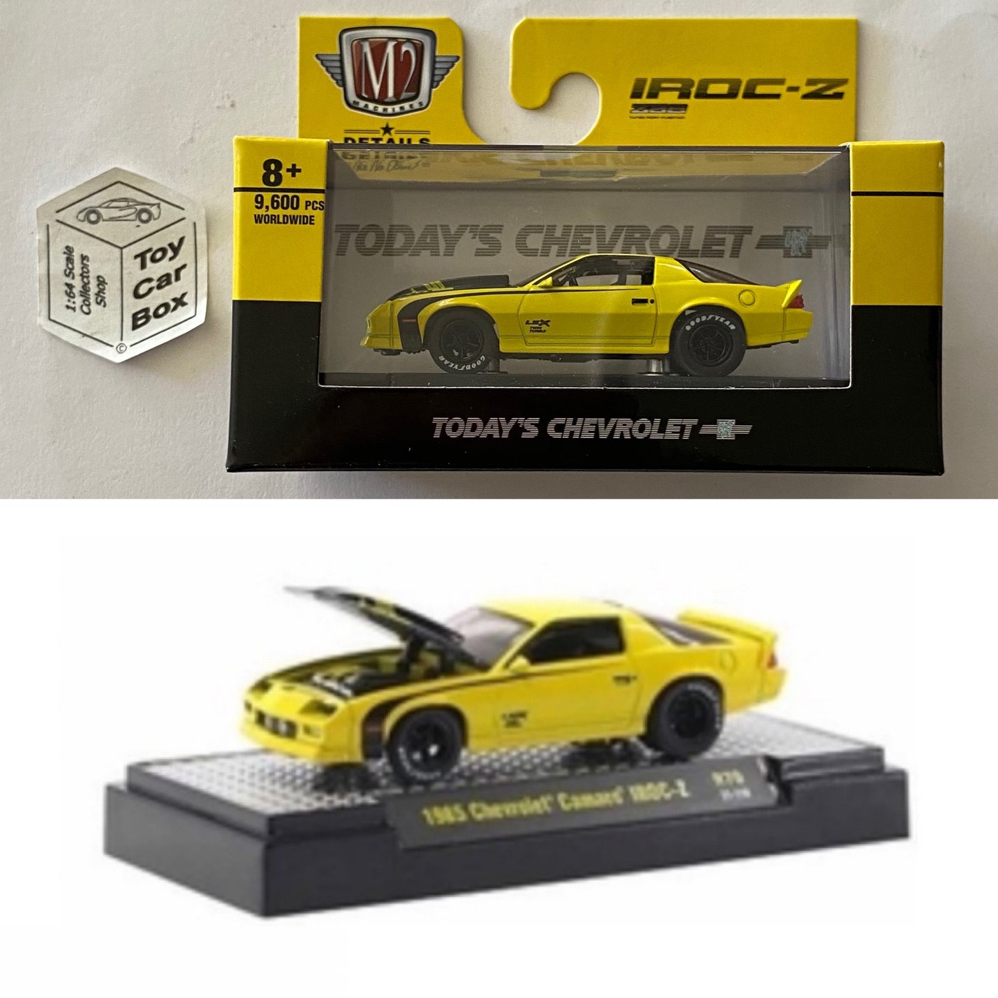 M2 MACHINES - 1985 Chevy Camaro Iroc-Z (Yellow - Auto Gassers R70) L92g