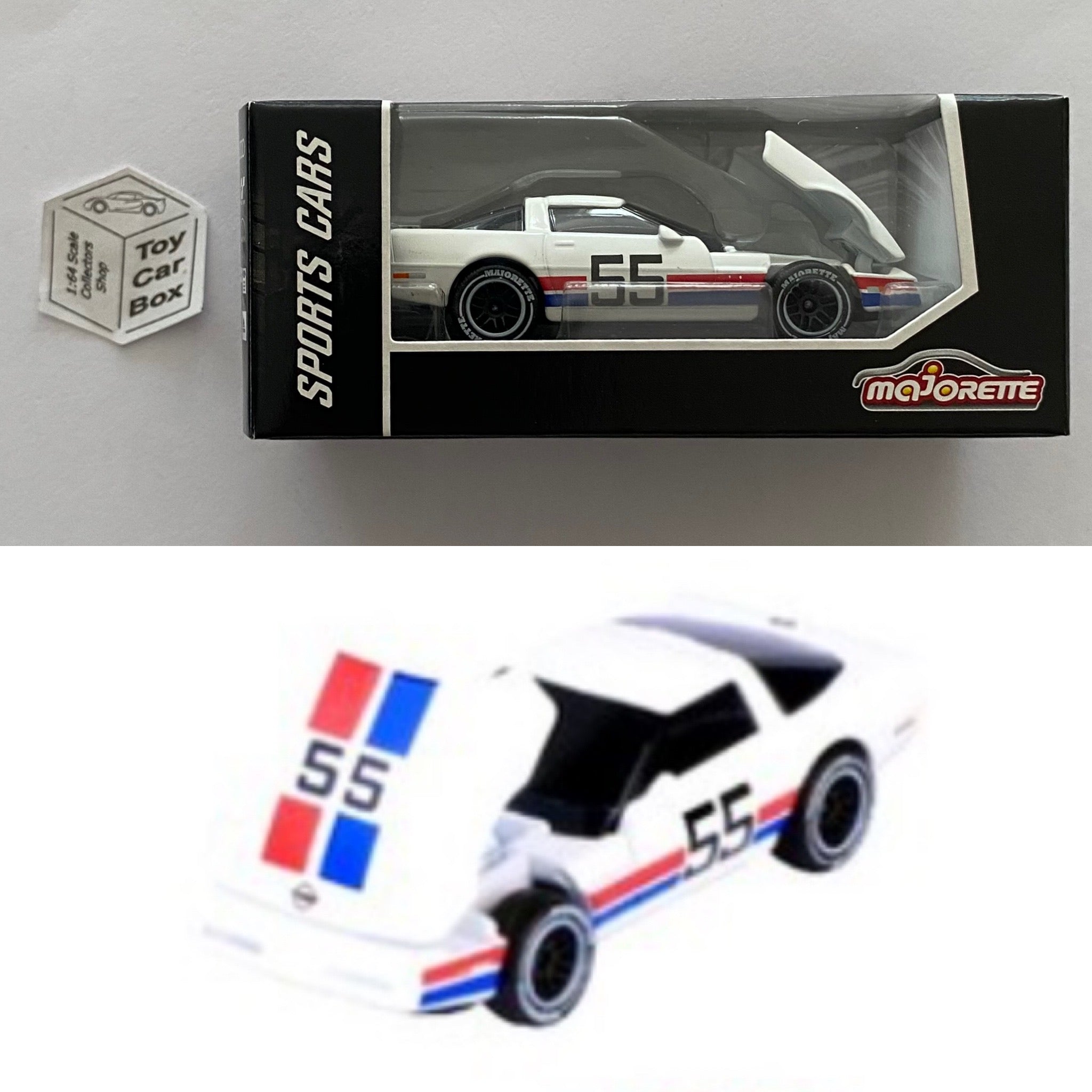 MAJORETTE Chevy Corvette ZR1 C4 White Sports Cars Box 1 64 Scale D72