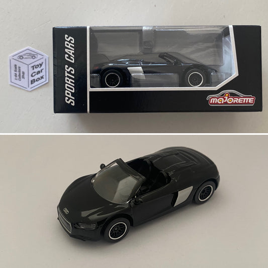 MAJORETTE - Audi R8 Convertible (Black - Sports Cars Box) 1/64 Scale* - D72