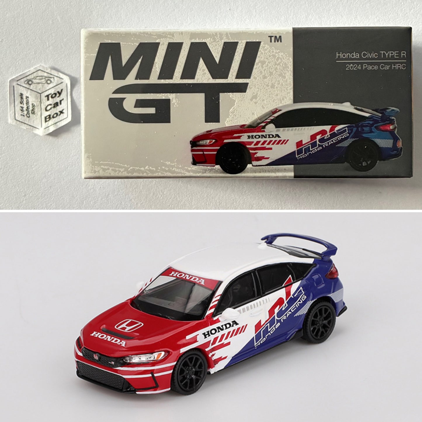 Mini GT #1079 - Honda Civic Type R (2024 Pace Car HRC - 1/64 Scale) N50g