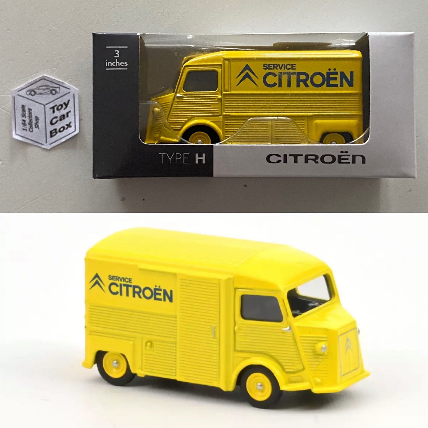 NOREV 1:64 Scale* - 1970 Citroen Type H Van (Yellow ‘Service’ - Boxed) G02g