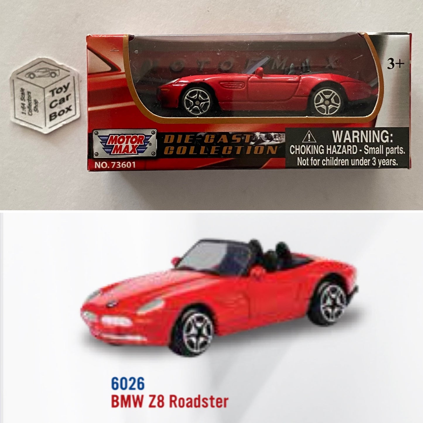 MOTORMAX - BMW Z8 Convertible (Red - 3” Series / 1:64* - Boxed) B48g