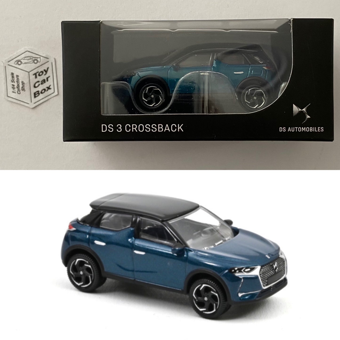 NOREV - 2019 DS 3 Crossback (Blue / Green - 1:64 Scale - Boxed) F22g