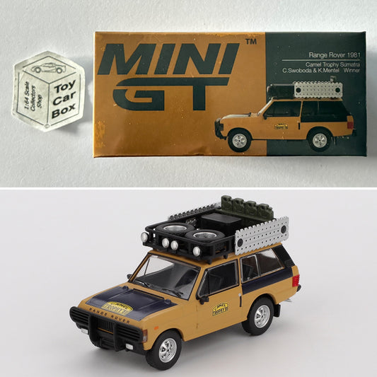 Mini GT #1144 - Range Rover 1981 (Camel Trophy Sumatra - 1/64 Scale) N50g