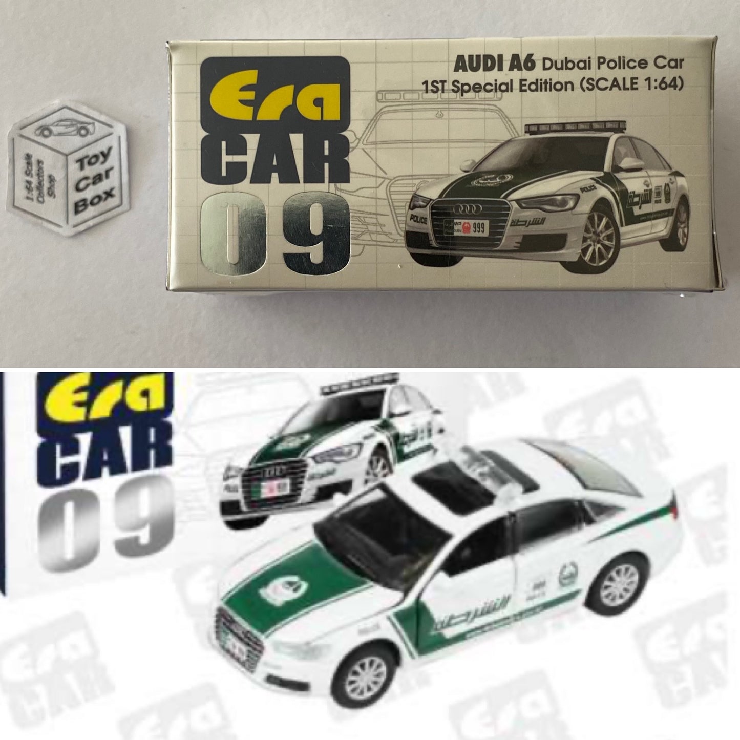 ERA CAR #09 - Audi A6 Dubai Police Car (1:64 Scale - White - Boxed) K00g