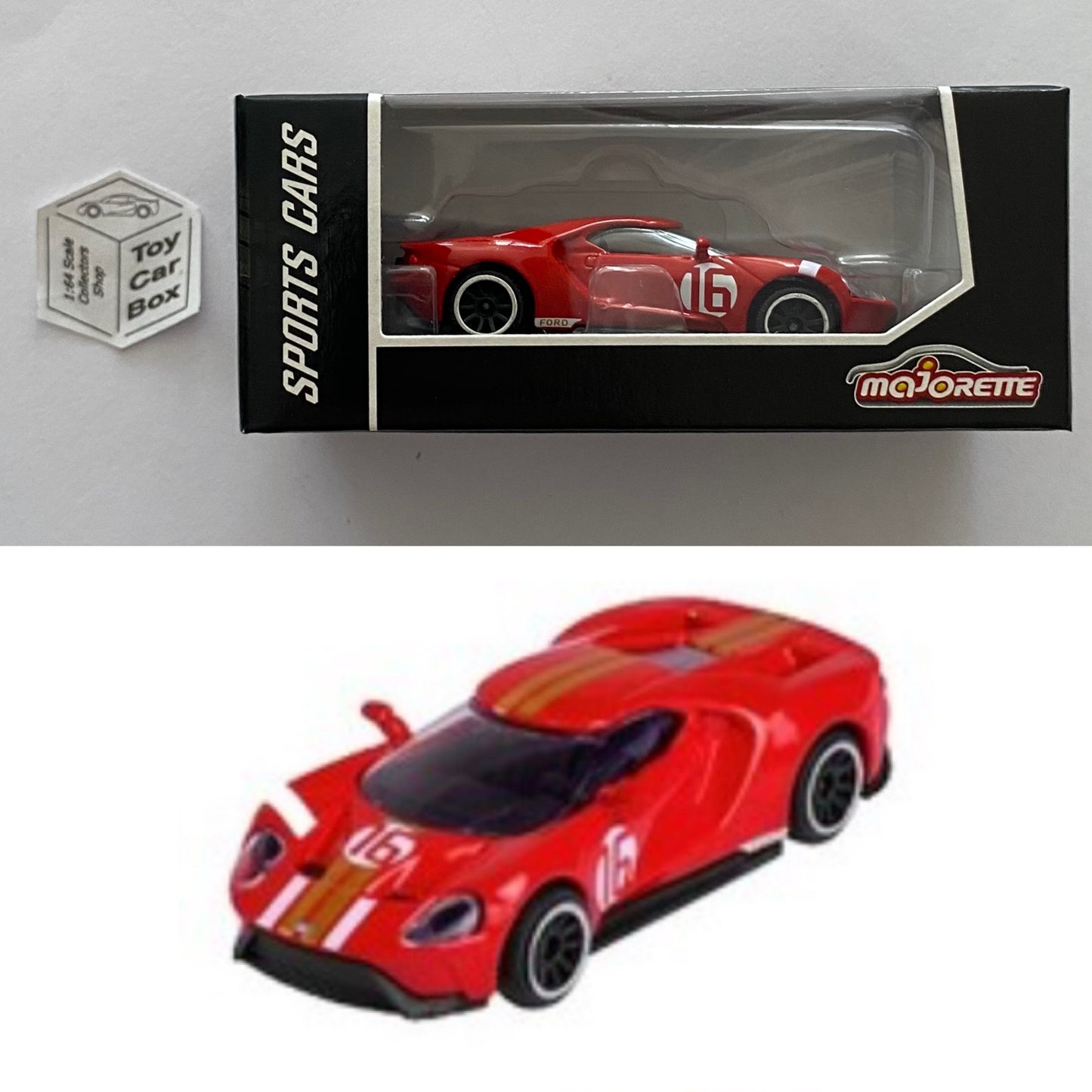 MAJORETTE - Ford GT (Red - Sports Cars Box) 1/64 Scale* - D72