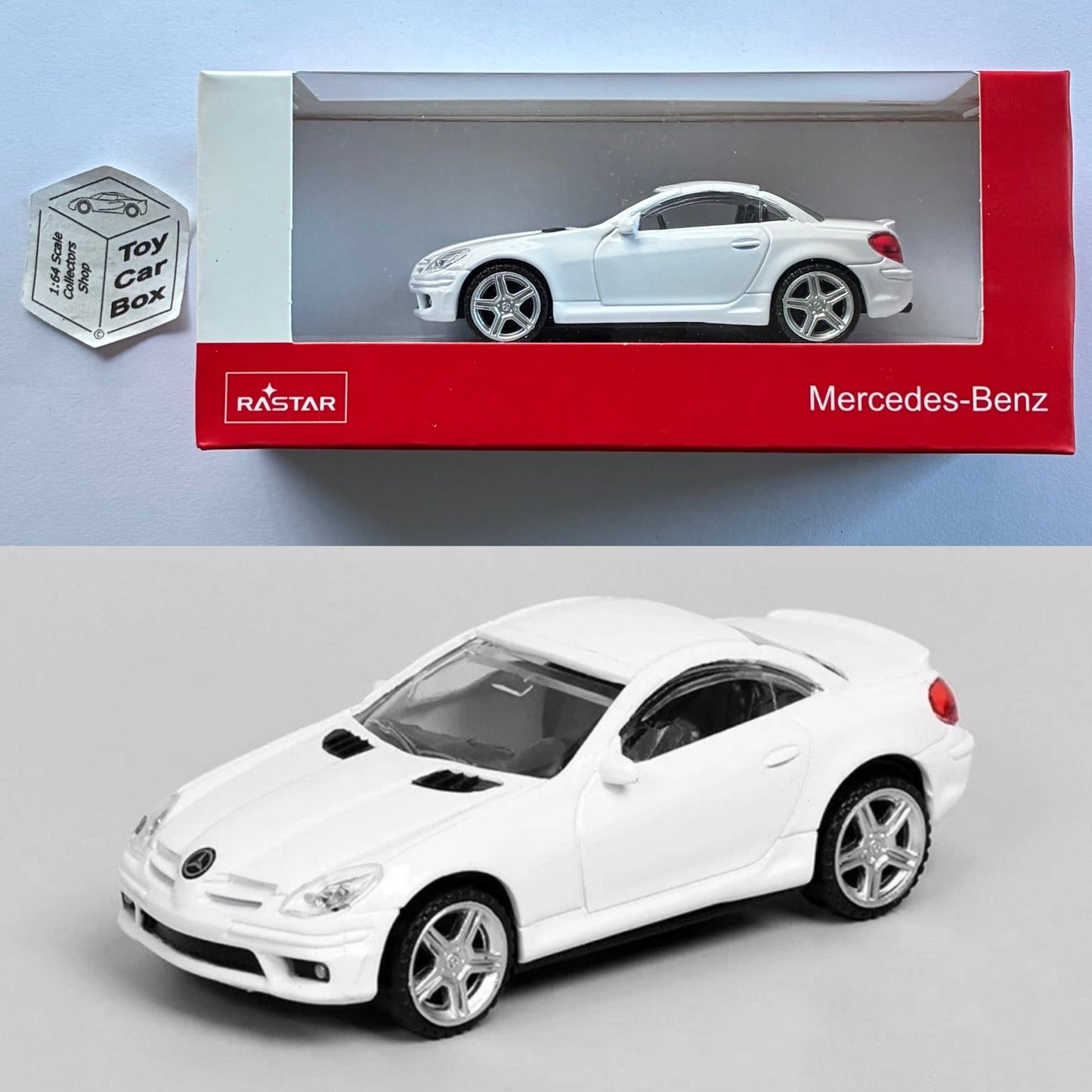 RASTAR 1/43 - Mercedes-Benz SLK55 AMG (White - Unopened Boxed) D55g
