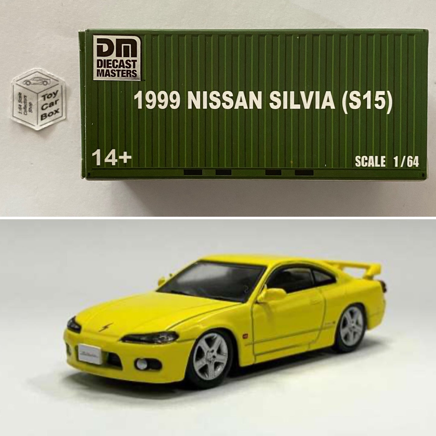 BM CREATIONS - Nissan Silvia S15 (1:64 - Yellow - LHD) N75g