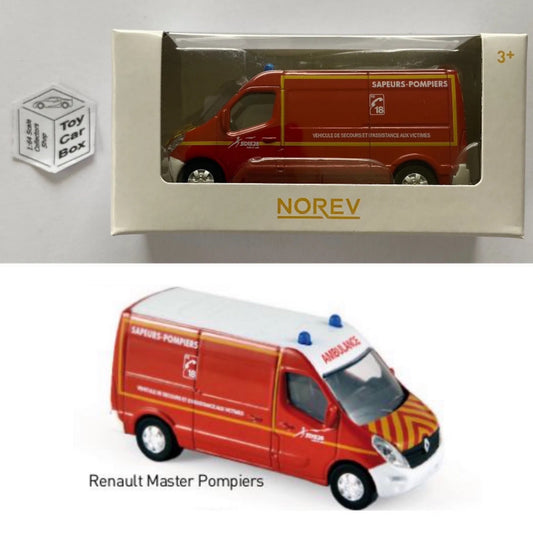 NOREV - Renault Master (Sapeurs Pompiers - 1:64 Scale MiniJet - Boxed) E74g