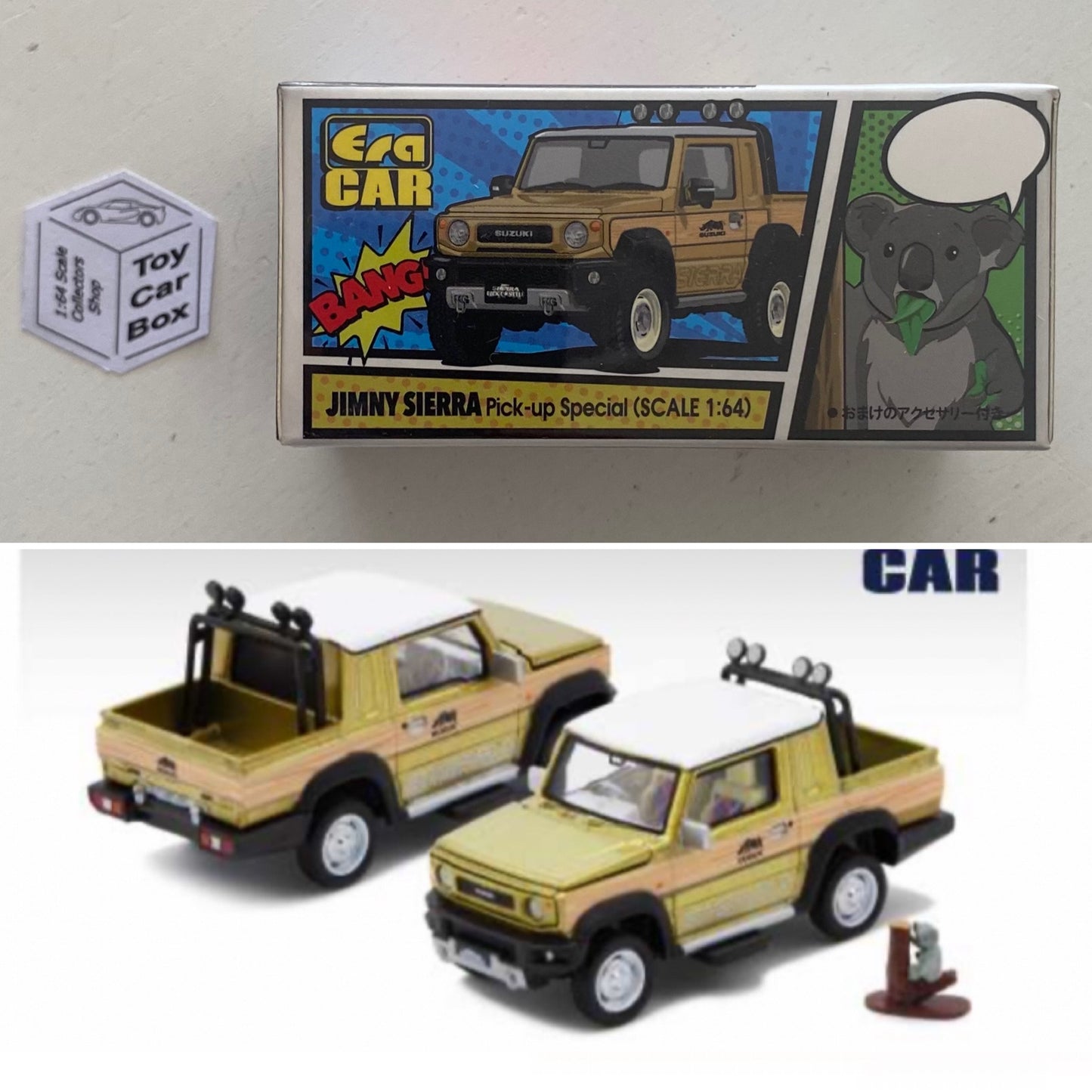 ERA CAR - Suzuki Jimny Sierra Pickup (1:64 Scale - Beige - Boxed) I35g