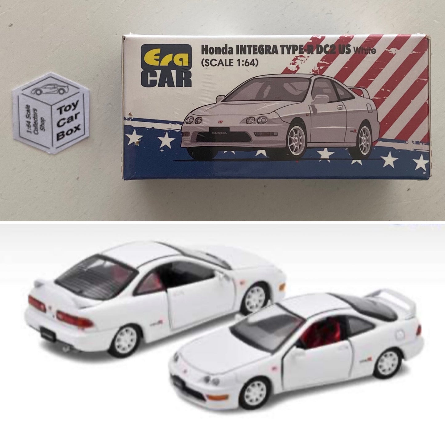 ERA CAR - Honda Integra Type R DC2 US (1:64 Scale - White - Boxed) J92g