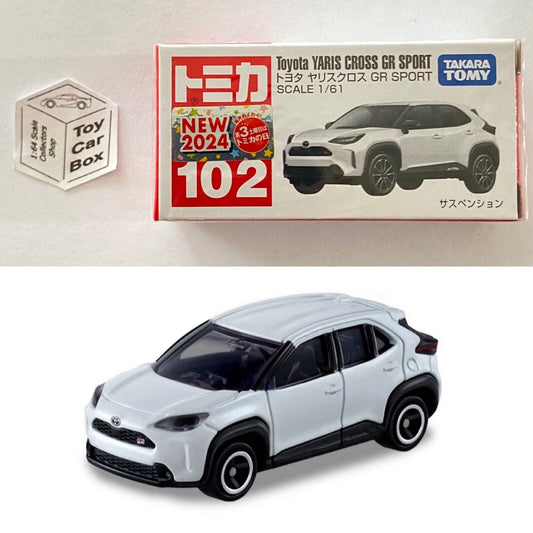 TOMICA Regular #102- Toyota Yaris Cross GR Sport (White - 1/61 Scale Boxed) F57g