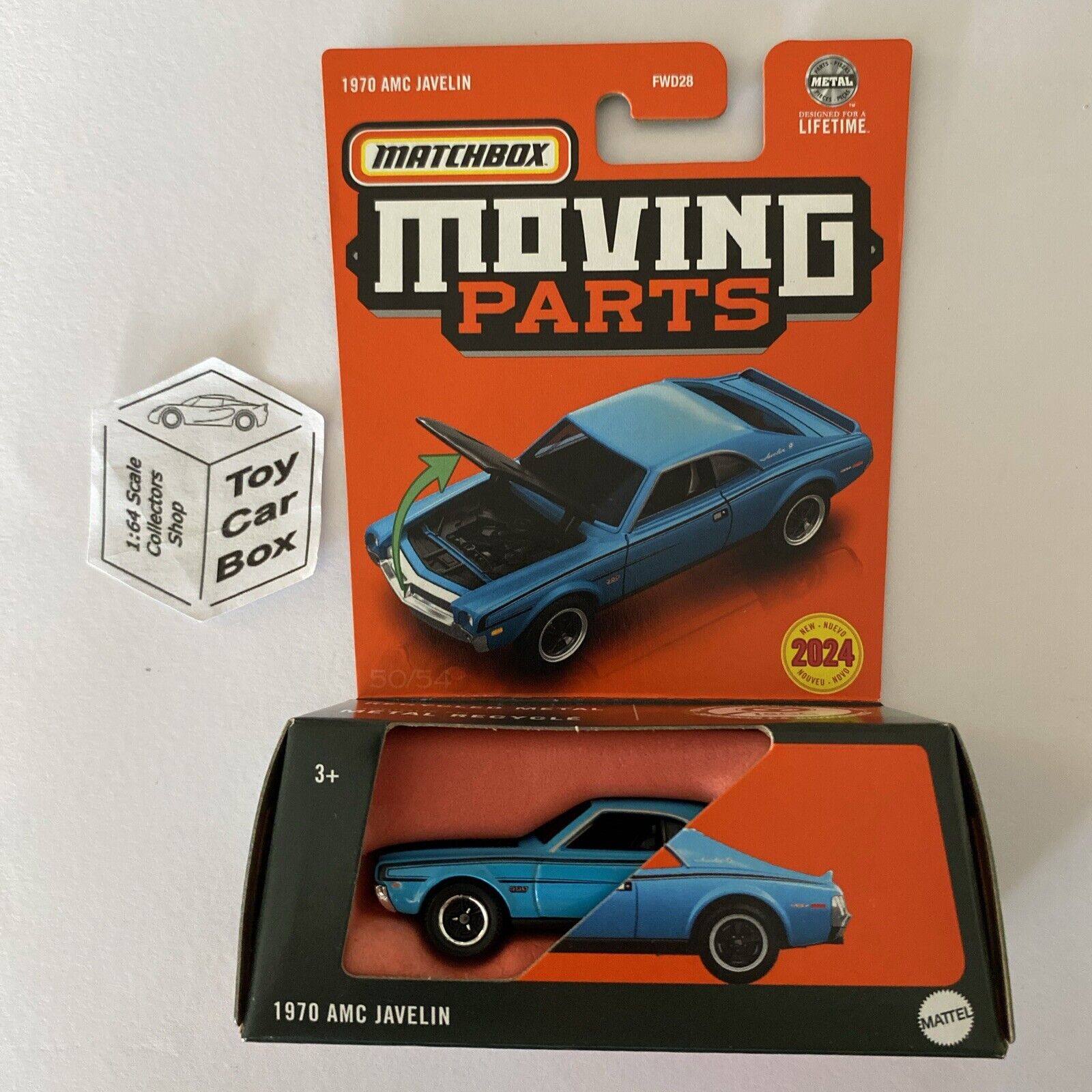 2024 Matchbox Moving Parts - 1970 Amc Javelin (blue - Opening Hood) E7 