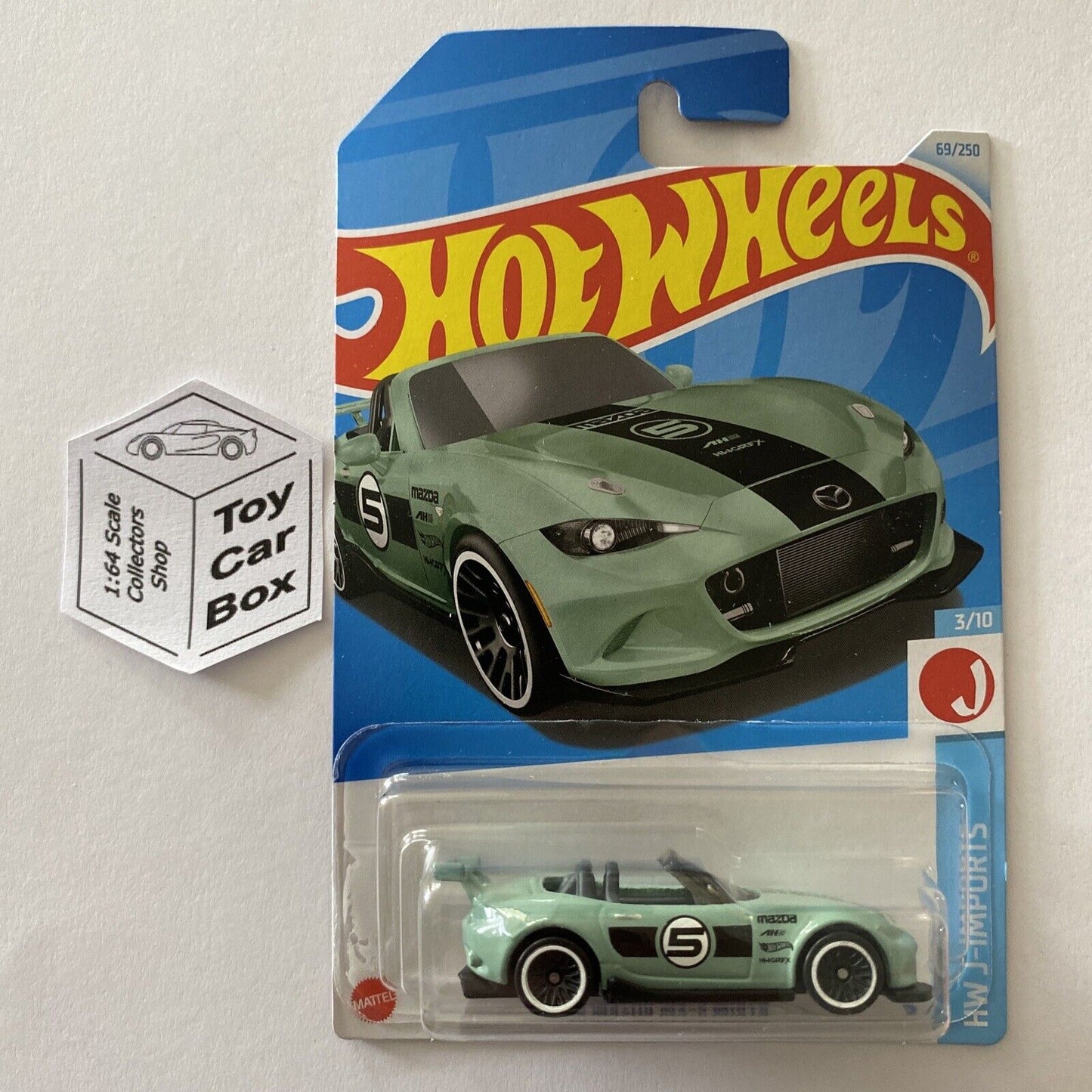 2024 HOT WHEELS #69 - ‘15 Mazda MX-5 Miata (Green #3 J-Imports - Long Card) A60