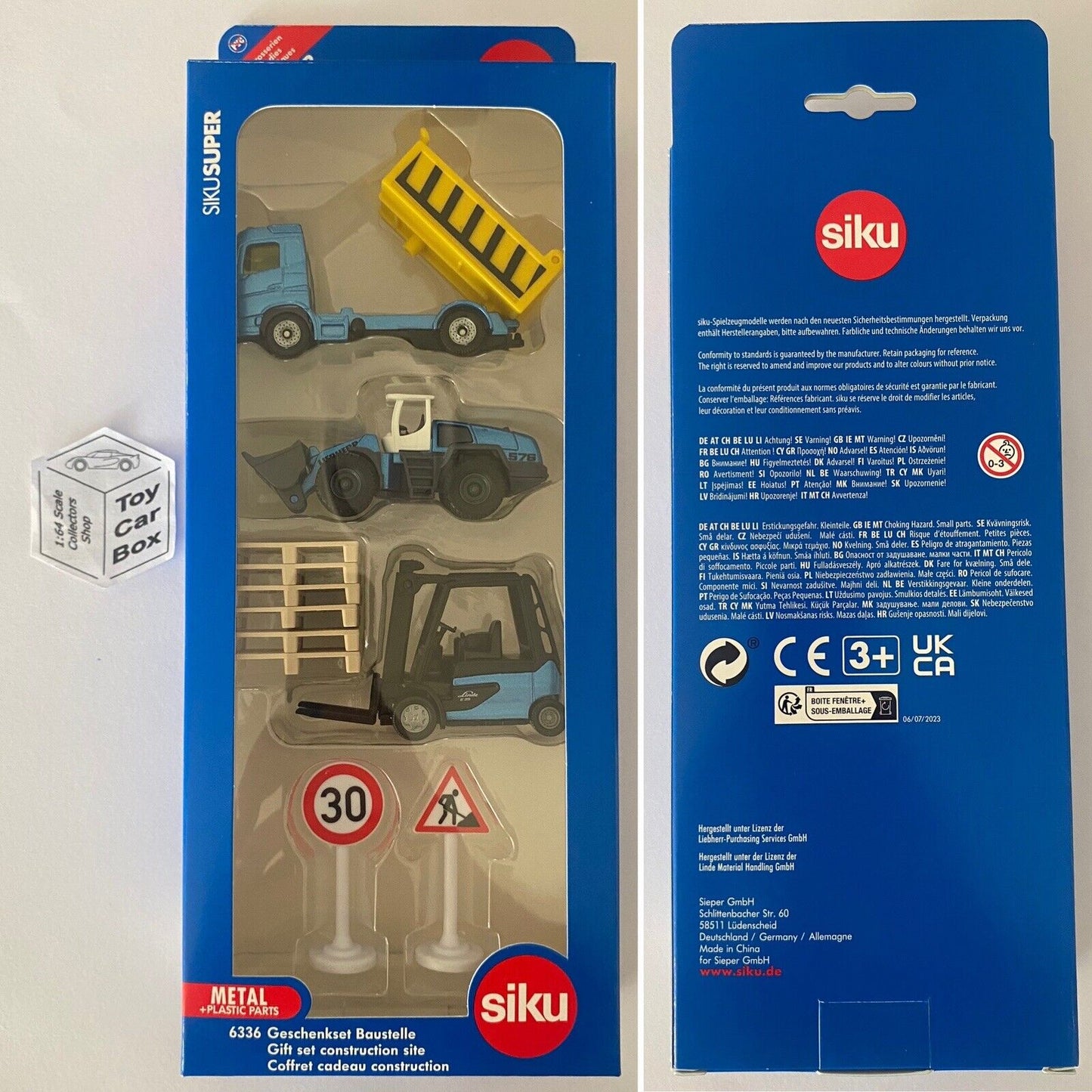 SIKU #6336 - Construction Site Gift Set (3 Vehicles & Accessories) N68