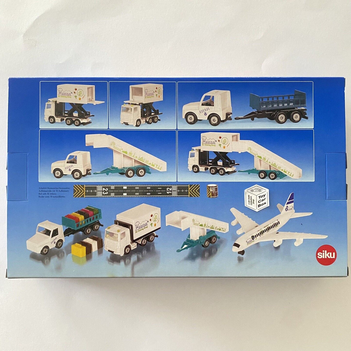 SIKU #6312 - Airport Gift Set (Airplane, Vehicles, Accessories & Stickers) BC93