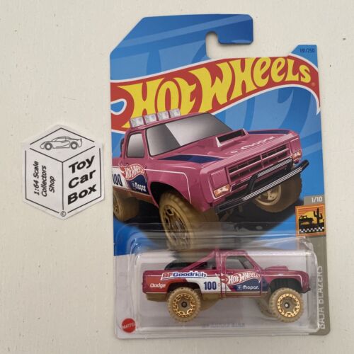 2023 HOT WHEELS #181 - ‘87 Dodge D100 (Pink #1 Baja Blazer - Long Card) B00