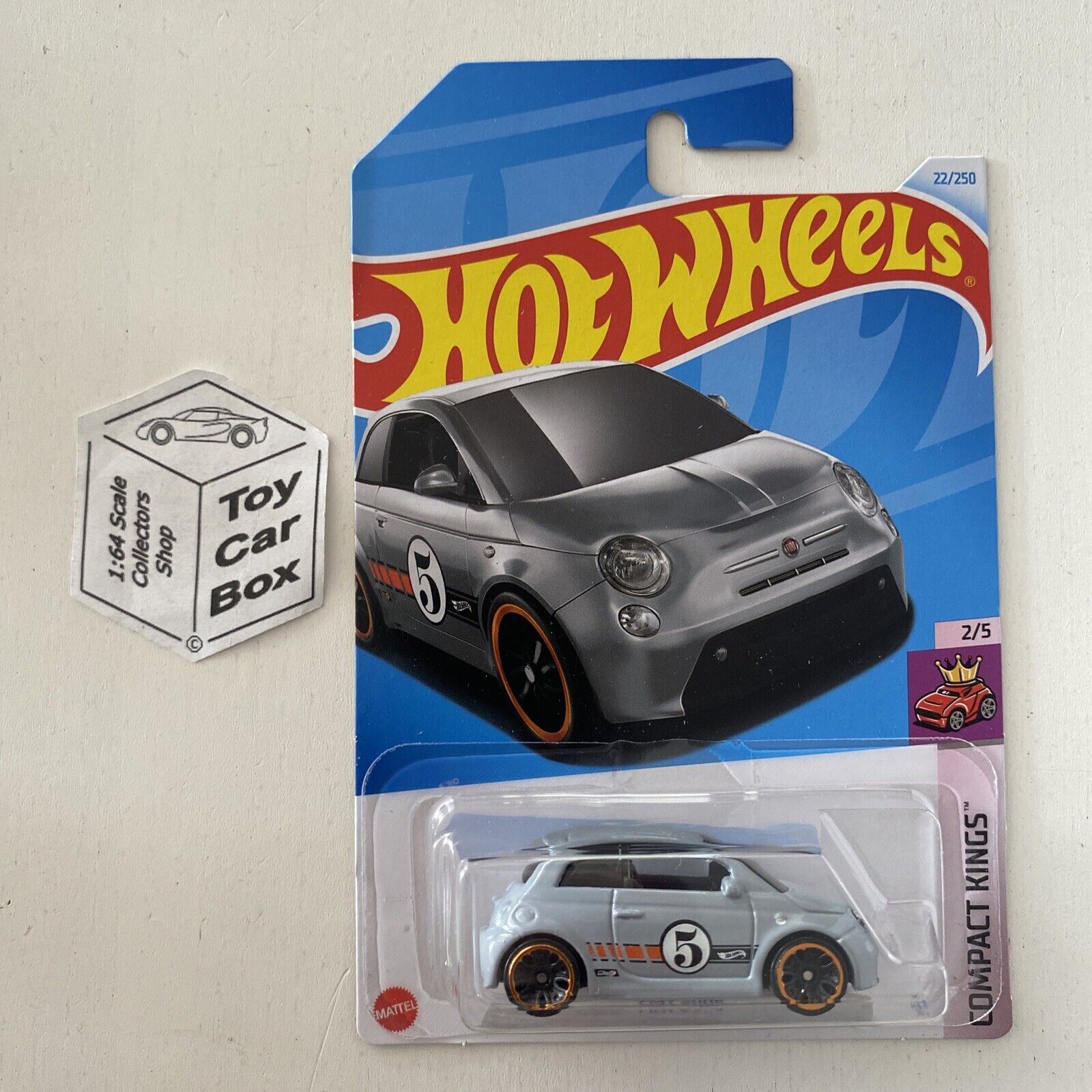 2024 HOT WHEELS #22 - Fiat 500e (Grey #2 Compact Kings - Long Card