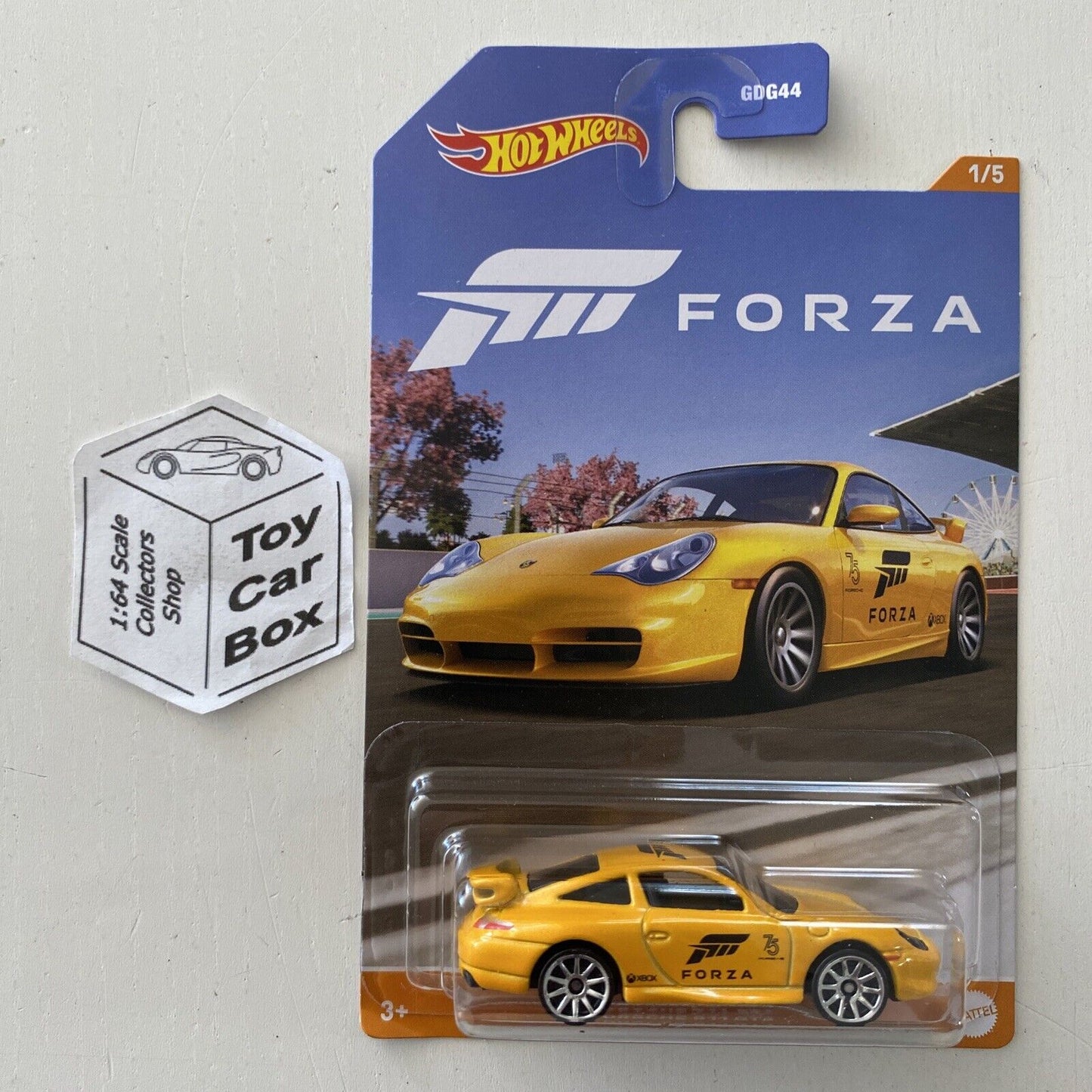 2023 HOT WHEELS Themed - Porsche 911 GT3 (Yellow #1 Forza) C50