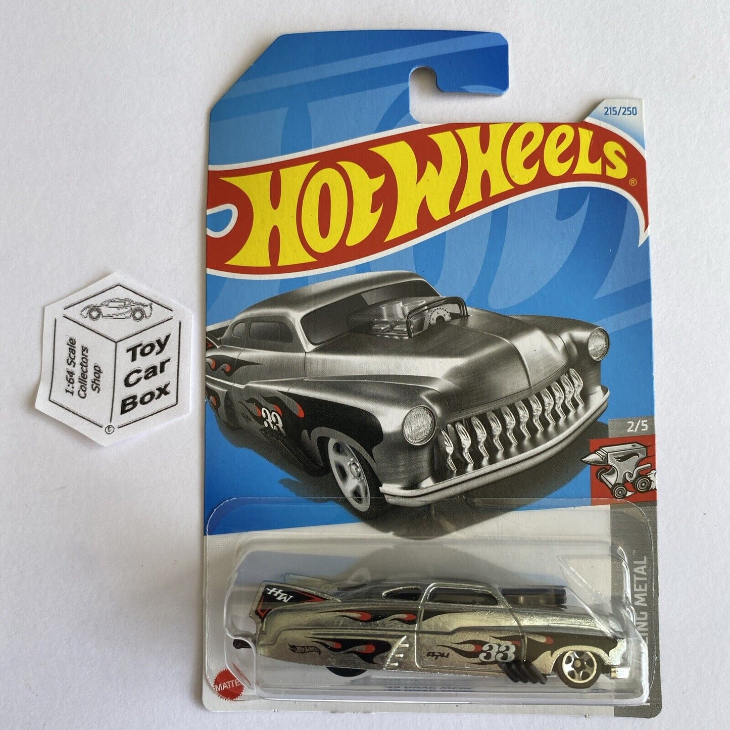 2024 HOT WHEELS #215 - ‘49 Drag Merc (Silver #2 HW Rolling Metal -Long Card) B00