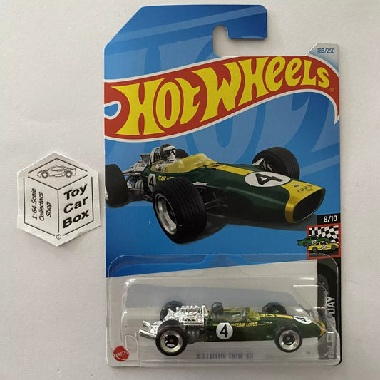 2024 HOT WHEELS #184 - ‘67 Lotus Type 49 (#4 Green #8 HW Race Day) A80