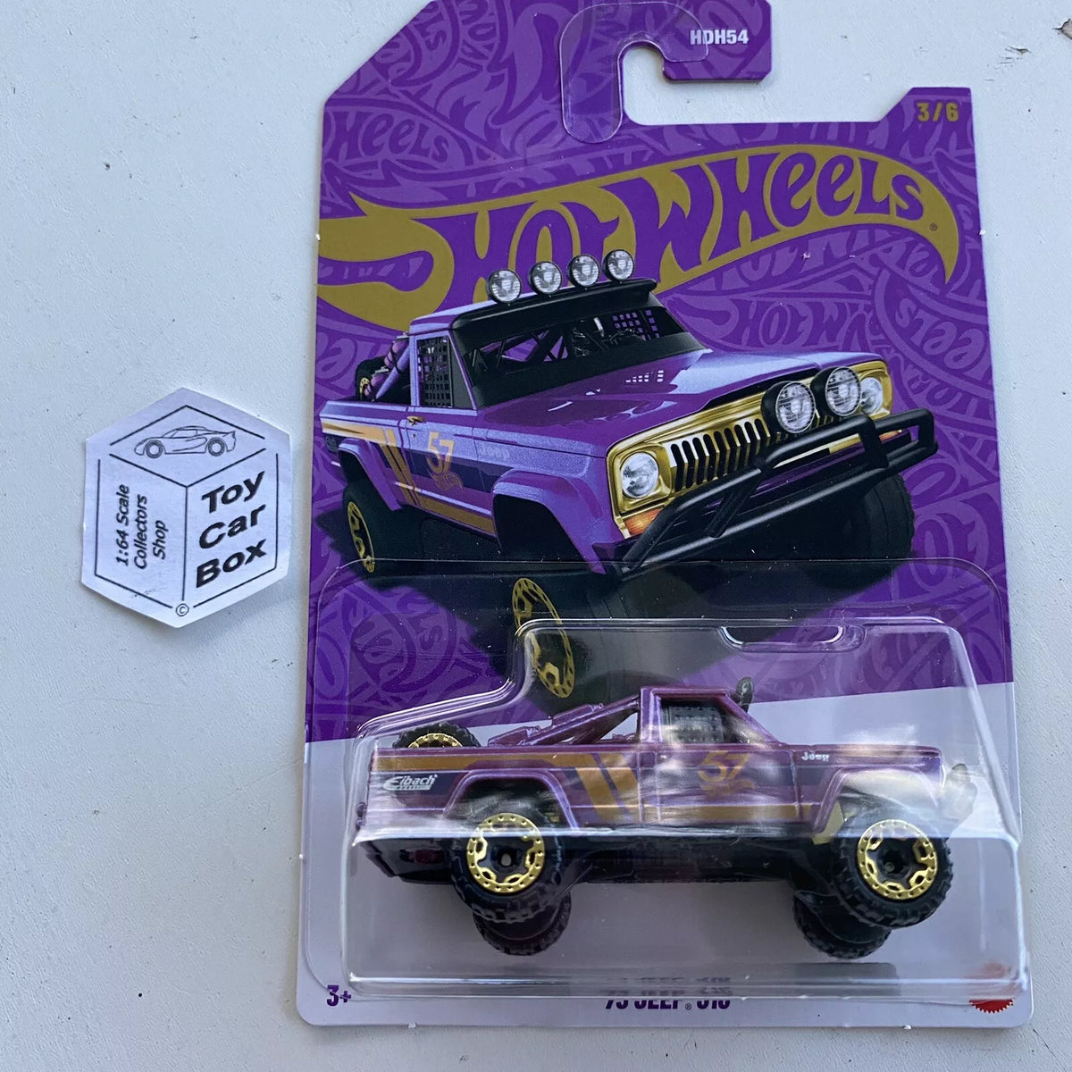 2025 HOT WHEELS Themed - ‘73 Jeep J10 (#3 Purple & Gold) D00g
