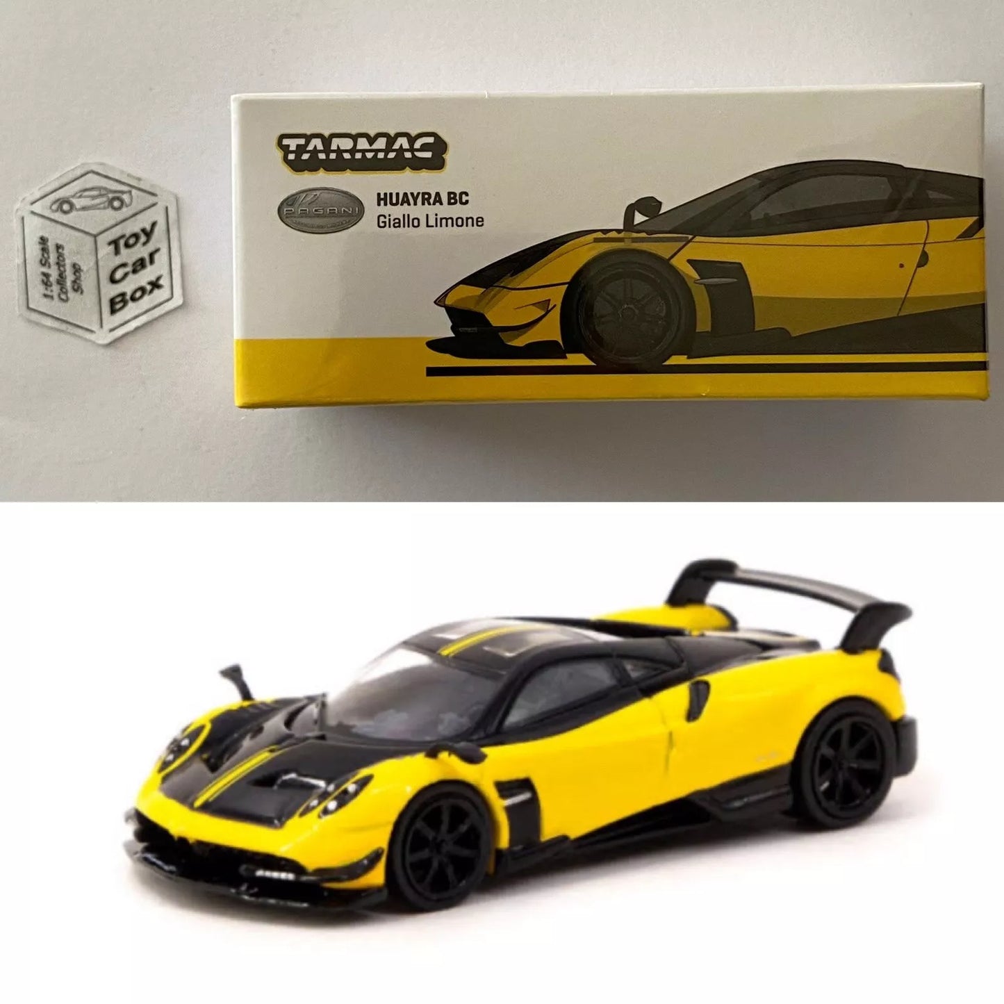 TARMAC - Pagani Huayra BC (Giallo Limone - Yellow - 1/64 Scale) R65