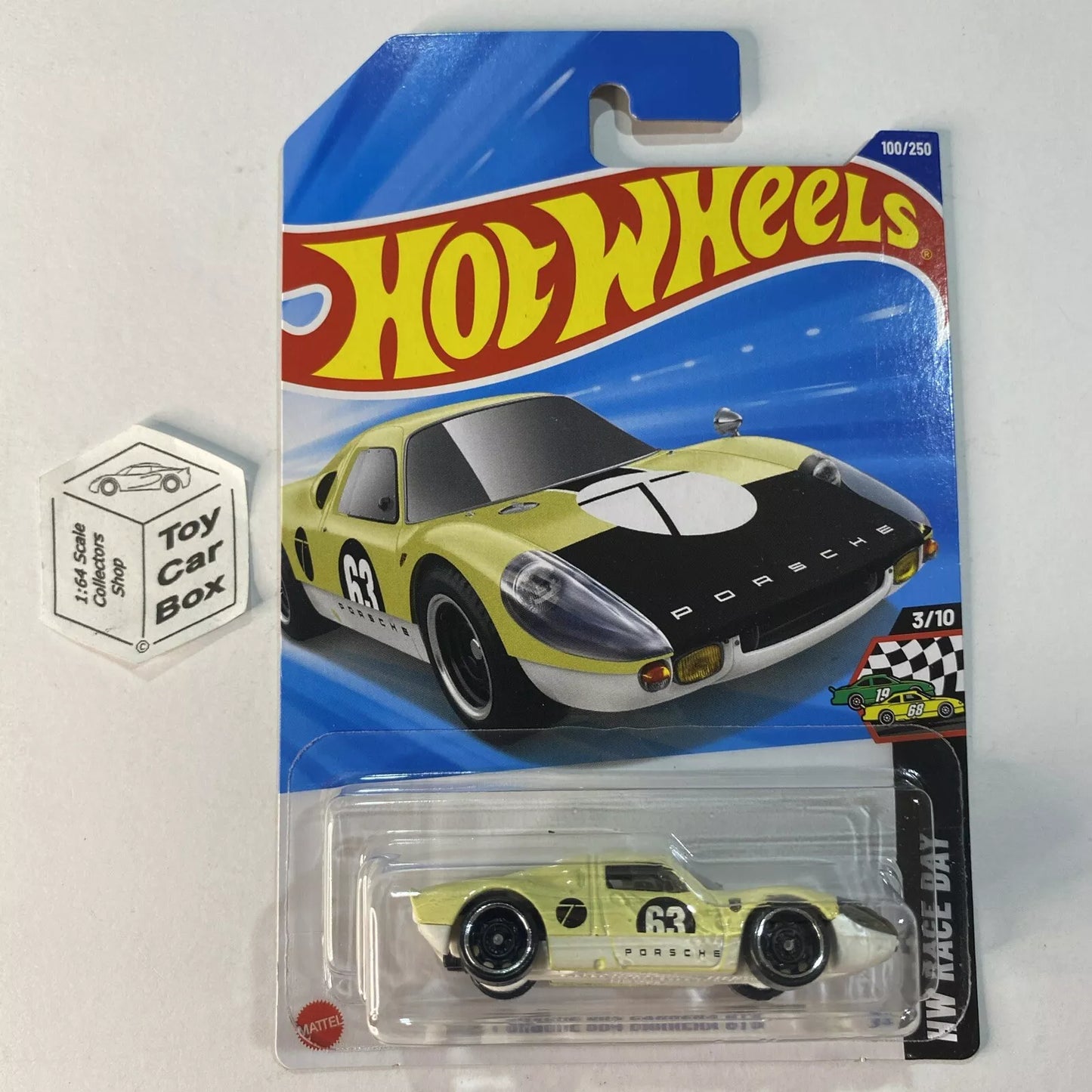 2025 HOT WHEELS #100 - Porsche 904 Carrera GTS (Yellow #3 - Long Card) A44