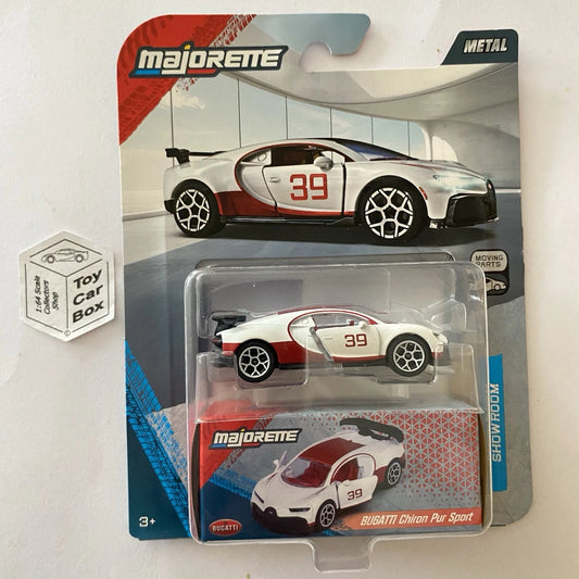 MAJORETTE Bugatti Chiron Pur Sport (White - Deluxe 1/64* - Collectors Box) G69