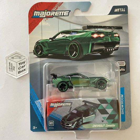 MAJORETTE Chevrolet Corvette (Chrome Green - Deluxe 1/64* - Collectors Box) G69
