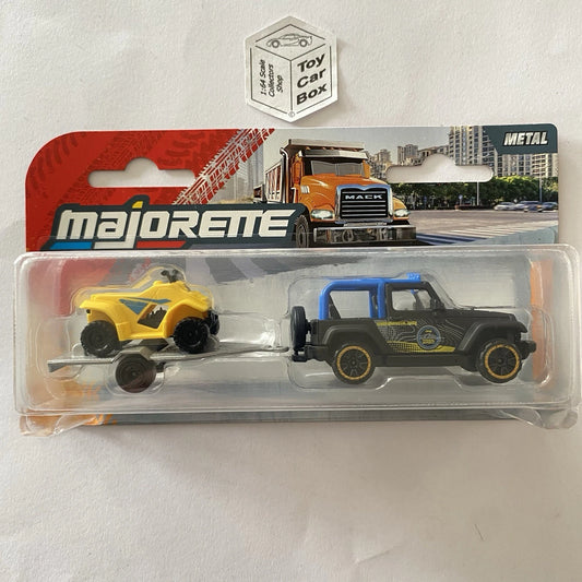 MAJORETTE Trailers - Jeep Wrangler (Black) & Quad Bike And Trailer - 1/64* - H46