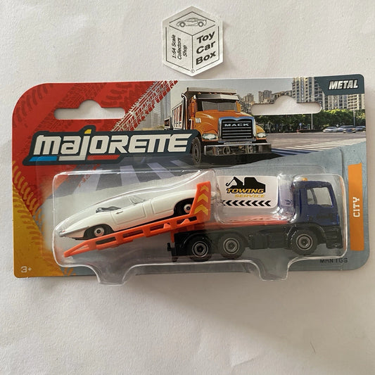 MAJORETTE Trailers - MAN TGS (Blue) & Jaguar E-Type (White) - 1/64* - H46