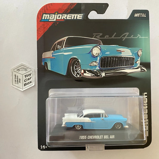 MAJORETTE - 1955 Chevy Bel-Air (Collection -True 1:64 & Display Case - Blue) I89