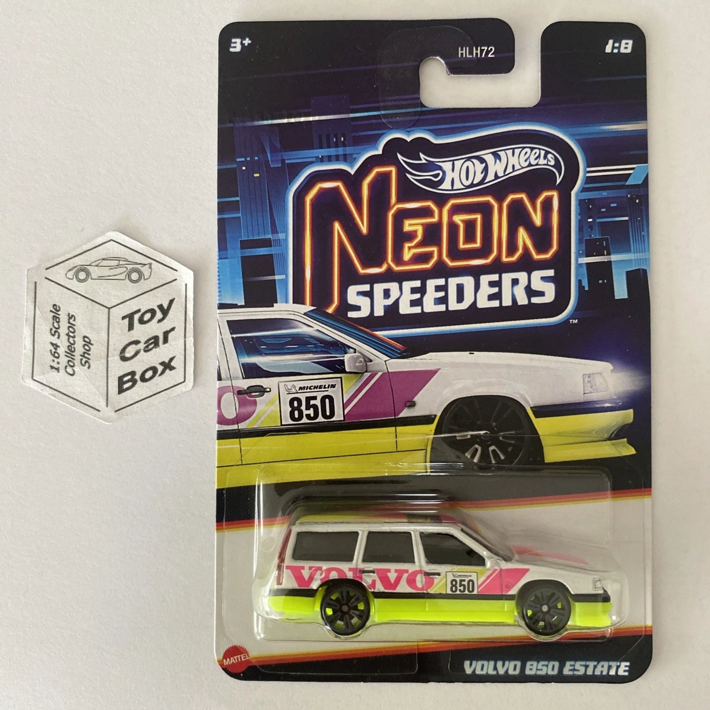 2025 HOT WHEELS Neon Speeders - Volvo 850 Estate (#1 White) D50