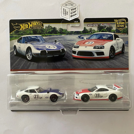 2025 HOT WHEELS Twin Set - Toyota 2000GT #22 & Supra #33 (Premium Cars) M68