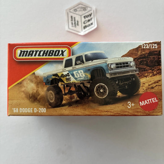 2026 MATCHBOX #123 - ‘68 Dodge D-200 (White - Power Grab - Unopened) C50
