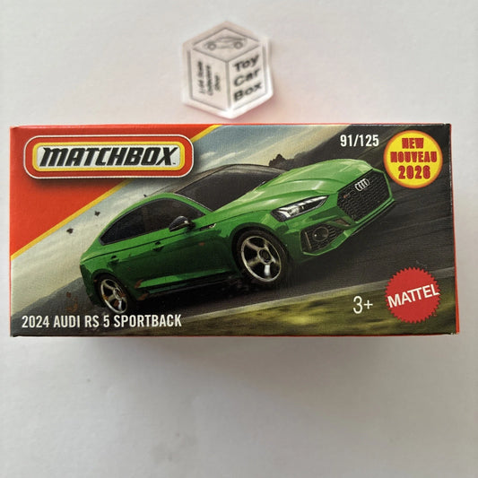 2026 MATCHBOX #91 - 2024 Audi RS5 Sportback (Green - Power Grab - Unopened) C50