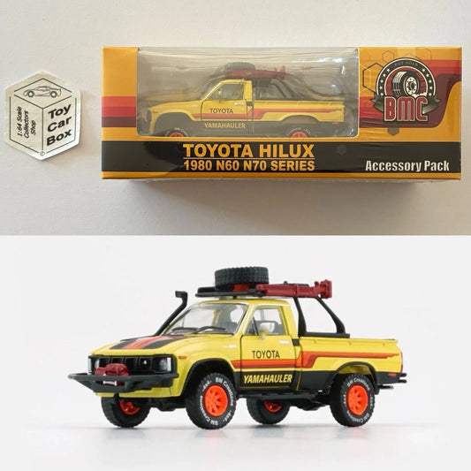 BM CREATIONS - 1980 Toyota Hilux N60 N70 Series (1:64 Scale - Yellow - LHD) Og