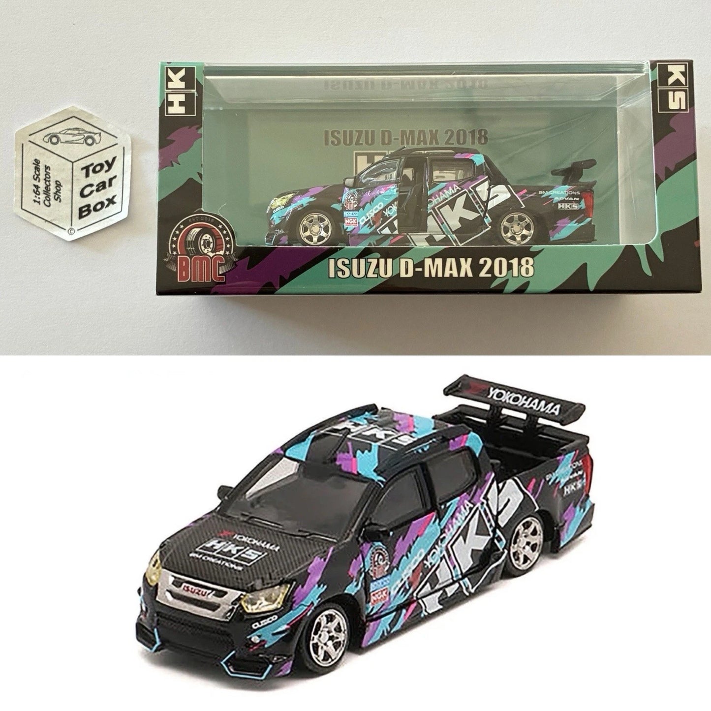 BM CREATIONS - 2018 Isuzu D-Max (1:64 Scale - Low Rider HKS - RHD) Og