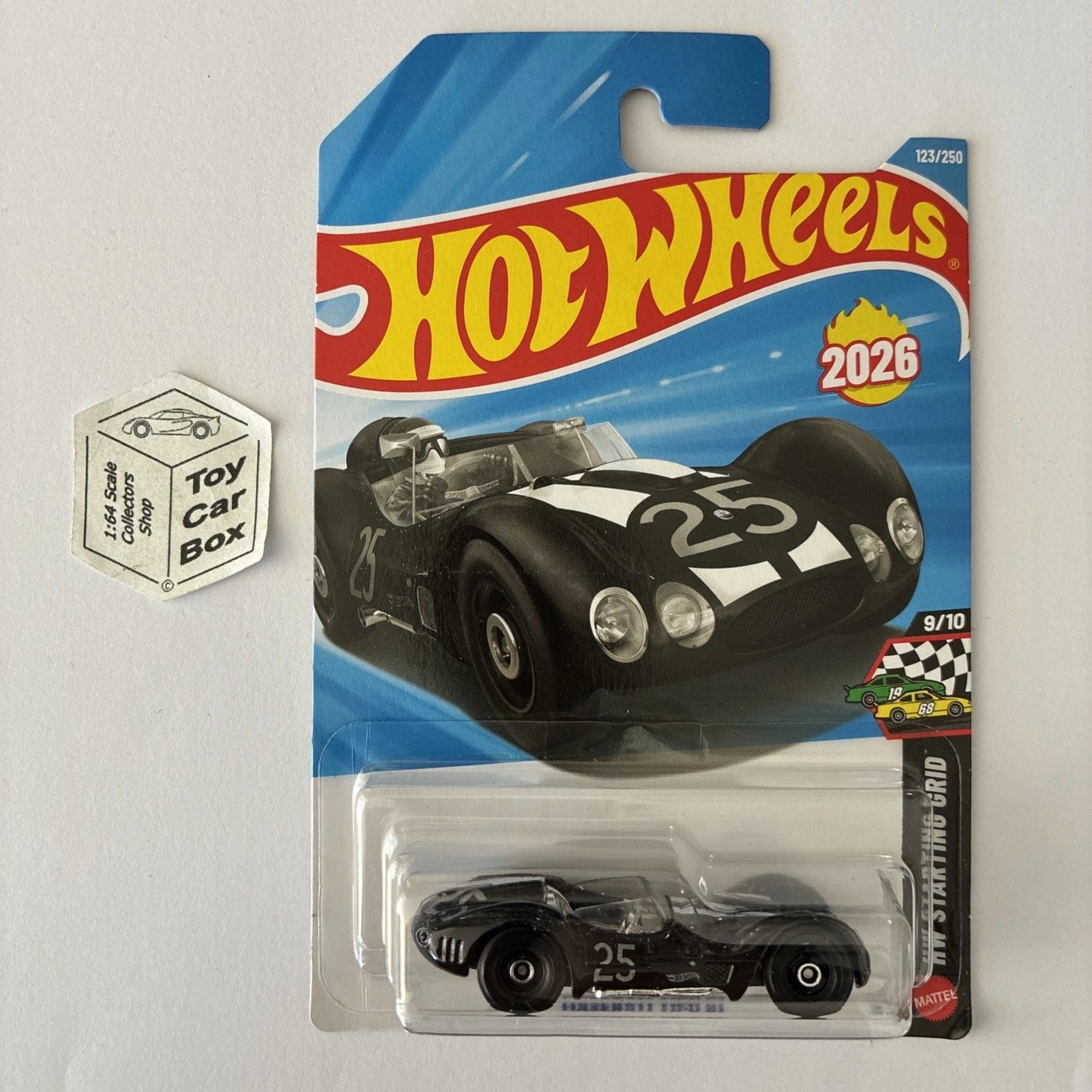 2026 HOT WHEELS #123 - Maserati Tipo 61 (Black #9 Starting Grid - Long Card) A80